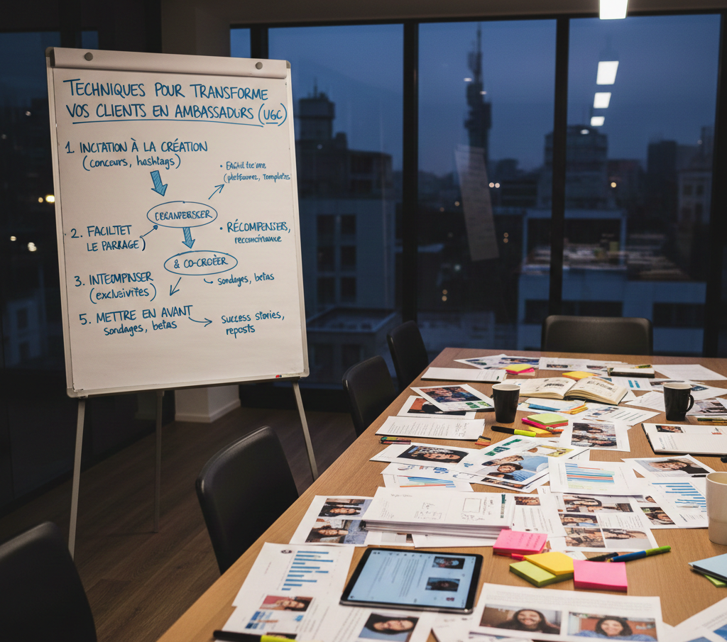 Tableau présentant des techniques pour transformer les clients en ambassadeurs.