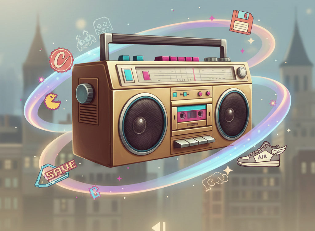 Le marketing de nostalgie exploite le design rétro pour vendre.
